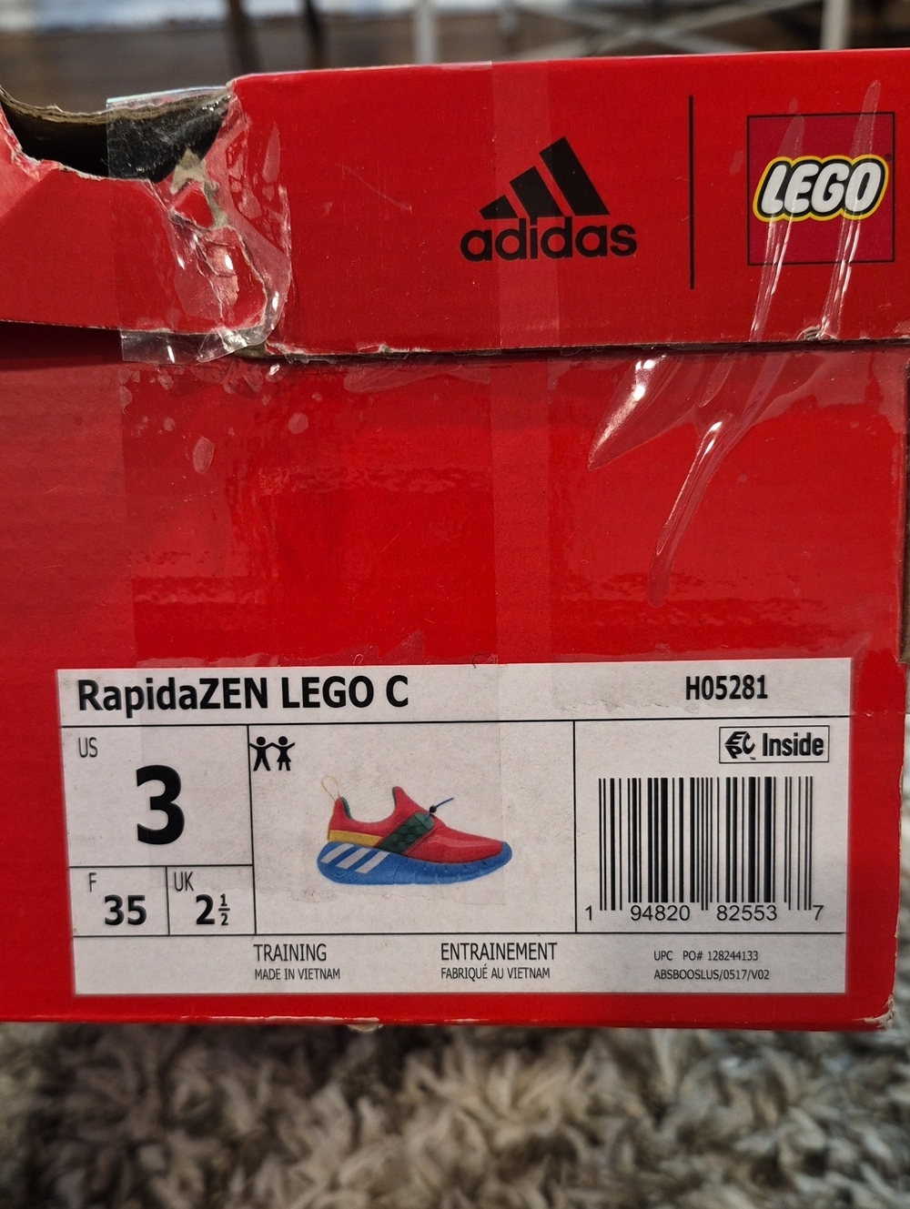adidas x LEGO RapidaZen Red Sneakers - Picture 10 of 12